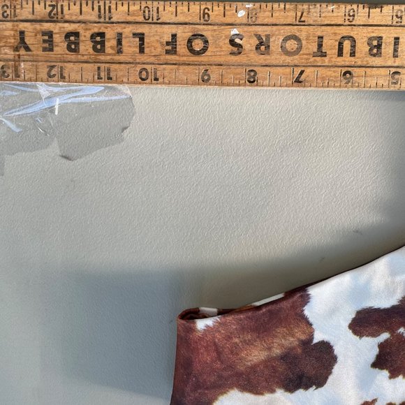 Nasty Gal Howdy There High-Leg Cow Bikini Bottom Womens 10 White Swimwear NEW - Picture 6 of 7